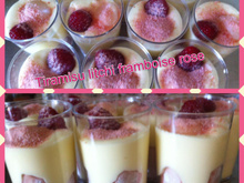 Tiramisu litchi framboises rose