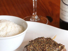 Brochette d'agneau à la moutarde et au miel