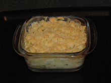 Crumble courgettes-chèvre à la menthe