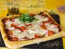 Tarte aux rougets barbets et au pesto