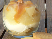 Verrine de poires crème caramel au beurre salé