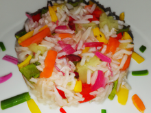 Salade de riz colorée