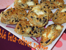 Sablés à la féta et aux olives