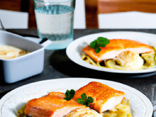 Duo cabillaud et saumon facon gratin