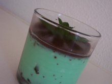 Panna  cotta menthe-chocolat