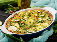 Gratin de courgettes léger au cottage cheese