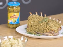 Carré d'agneau en croûte d'olives vertes