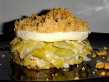 Crumble poireaux fromage