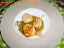 Noix de Saint-Jacques sur fondue d'oignon de Roscoff