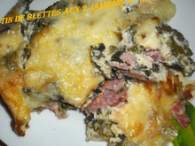 Gratin de blettes et aux 2 jambons et son fromage raclette