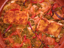 Tajine de cabillaud et haricots verts