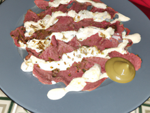 Carpaccio de bœuf et sa mayonnaise maison