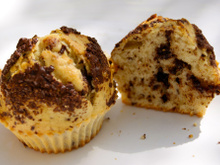 Muffins lait de coco et pépites de chocolat