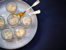 Velouté panais-artichaut et tartare de Saint-Jacques