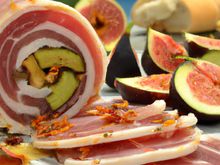 Rouleau de bricks jambon figues Fourme d'Ambert