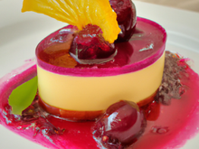 Bavarois cassis et jus de citron