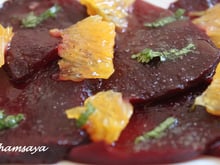 Carpaccio de betteraves et d'orange