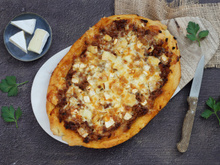 Pizza pide (pizza turque) au "Minibri"