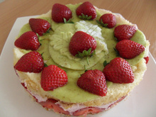 Fraisier à la pâte d'amandes