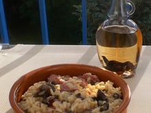 Risotto aux morilles et gésiers confits