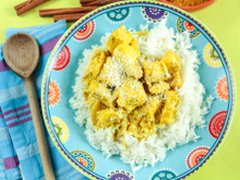 Curry de poulet avec un reste de poulet rôti