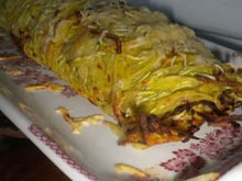 Roulé de pommes de terre et de courgettes