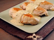 Filet de poulet jaune fermier sauce Livarot AOP