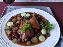 Poularde à la bière brune