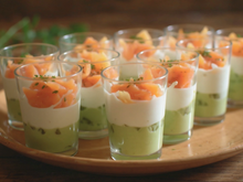 Verrines concombre et saumon rapides