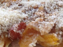 Crumble aux prunes super light