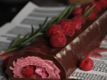 Bûche choco framboise