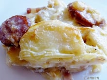 Tartiflette à la saucisse de Montbeliard
