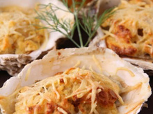 Huîtres gratinées au Saint Albray