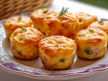 Mini cakes aux olives et au jambon