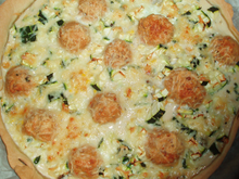 Tarte aux boulettes de thon et courgettes