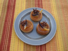 MIini savarins de pain d'épices  au confit de clémentime