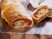 Pain roulé jambon et poivrons