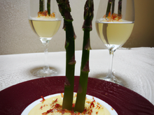 Mousse d'asperges blanches au vin blanc