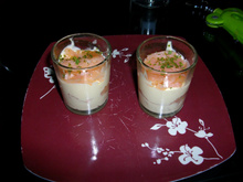 Verrines saumon fumé et mascarpone citronnée