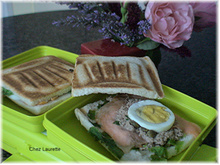 Croque madame au thon et saumon