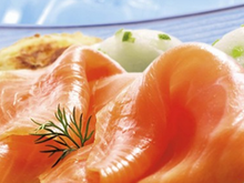 Saumon fumé et sorbet de citron vert