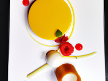 Entremet vanille et coulis gélifié