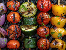 Brochettes de courgettes au barbecue avec sa marinade