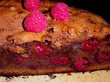 Gâteau chocolat-framboises