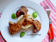 Côtes d'agneau cuites à basse température et risotto