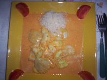 Saint-Jacques et calamars nageant en Mer Rouge