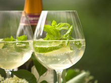 Soupe de champagne Grand Marnier au citron vert