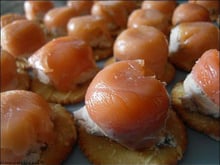 Bouchées au thon et au saumon fumé