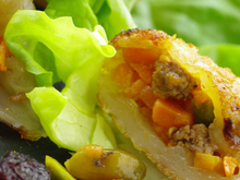 Nems d'agneau aux fruits secs et à la patate douce