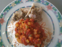 Cougettes à la tomate